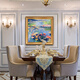 Imperial Flag Monet Water Lily Pure Hand-painted Oil Painting European Living Room Entrance Decoration Painting Hallway Dining Room Dining Room Bedroom Wall Painting 692 Gold Solid Wood Frame 120X120