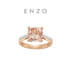 Chow Tai Fook ENZO Classic Colorful Series 18K Gold Morganite Diamond Ring for Women EZV498 Birthday Gift No. 15