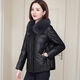 Yunqi Qianqiu Genuine Leather Down Jacket Women's Short 2025 Winter New Fox Fur Collar Sheepskin Fashion Small Fur Jacket Black XL 121-130Jin Jin equals 0.5 kg