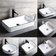 Nordic ceramic wash basin table oval household wash basin bathroom balcony rectangular art basin 314 ultra-small single basin with drain