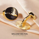 WILLIAM MILTON比翼双飞雁黑金浮雕袖扣男士西装狩猎袖钉高档商务定制礼物礼盒 比翼双飞雁