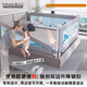 KDE anti-fall bed fence crib guardrail three-sided punch-free baby guardrail children's single-sided lifting U-shaped baffle 1.8+2.0+2.0-U-shaped punch-free-three-sided KDE high-end and super convenient-seamless one-click bilateral lifting