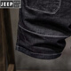JEEP SPIRIT/吉普品牌男装 2025夏季日系工装牛仔短裤男潮牌ins宽松直筒弹力 黑色 CKW#CK9920高质量 28