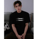 Digada American High Street Trend Kurzärärmelte T-Shirt Herren Sommer Pure Cotton Round Hals Lose Trendy Brand Paar lässige halbärmelige Top-Dyg-DY2443 Black XL