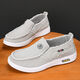2024 Frühlings-, Sommer- und Herbst-New Old Peking-Stoffschuhe Herren-Ein-Fuß-Leinwandschuhe Herren nicht schlau atmungsaktiv und Anti-Odor-Bettlerschuhe N01 Gray 40