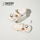 Snoopy Snoopy Kinderschuhe Kinderschuppschuhe Fashion Casual Casual Casual Schuhe Neue Sommerhaus All-Match-Gartenschuhe für Männer und Mädchen Weiß 23-24 Fuß Länge 15.5-16,2 cm