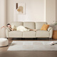 Gujia Home (Kuka) Einfaches funktionelles Ledersofa Wohnzimmer Null gegen Wand 6175b weiche leere Drei-Personen-Sitz 2 Elektro