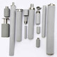 XMSJ Titanium Rod Filtre élément alliage en acier inoxydable Mesh Mesh 316L Voleur Vacuum Flue Gas Poussière de vapeur aération Aération Titane Tile Filtre Élément de diamètre 30x1484