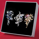 SENDME flower brooch set, high-end corsage, suit pin, fashion accessories, birthday gift for girlfriend, 3 light luxury flower brooches, gift box