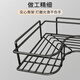 Bingyou Bathroom Triangular Shelf 2 Pack No Punching No Nails Wall Mounting Shelf Kitchen Iron Storage Basket