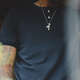 
Maden Henry shirt short-sleeved men's summer heavy cotton breathable half-sleeved base shirt American retro tough men's T-shirt Cold gray L