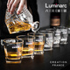 Lemeiya whiskey glass lead-free glass cup square cup bar KTV wine glass beer cup home tea cup 6-piece set square straight/200ml