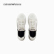 
EMPORIO ARMANI/Armani official flagship new women's low-top lace-up hollowed-out decorative sports casual shoes 2025 summer C679-light white/black 37