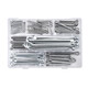 JINGGONG B-type pin R-type pin elastic cotter pin set Iron galvanized wave pin R-shaped pin bayonet hairpin lock pin B-type pin set box + cotter pin set box 200 pieces galvanized