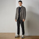 Boni Suit Men's Casual Wool Single West Men's Jacket Business Versátil Singido Traje Top Otoño e Invierno CM645061B Gris Green 170