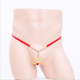 Jiyu (JIUUY) Jiyu underwear thong men's gay perverted low-waist open-flap bumpy large pouch transparent non-removal red