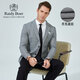 Raidy Boer/Ridy Boer Herren Herbst und Winter Mode Casual Woll Mischanzug Jacke 2013-98 Gray Grid 170/48/m