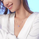 Fanci Fan Qi star point necklace female color pendant clavicle chain fashionable silver jewelry birthday light luxury high-end gift for girlfriend Jiuzilihuo purple
