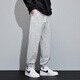 Pantalones de Zhumoke Autumn and Winter, más pantalones engrosados ​​de terciopelo para pantalones casuales de otoño de otoño masculinos sueltos y versátiles de moda Wei Nine-Cropped Pants más gris de terciopelo (6189) XL (125-155Jin [Jin equivale a 0.5 kg])