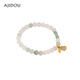 Jinzhu AJIDOU new Chinese style national style fashion jade beaded bracelet gourd pendant pearl bracelet for women light green 5cm