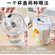 Dipur scale milk cup, children's sippy cup, student water cup, glass cup with lid, cute drinking cup, teacup with handle