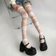 Night classroom strappy stockings white pure lust lolita socks subculture long knee socks y2k white silk black 1 pair