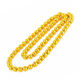 Vietnamese sand gold necklace men's long-lasting glossy round beads men's gold-plated gold store same necklace women's new solid 10mm 60cm 126g + free ring