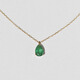 L.Bardeen 18K gold emerald color gold necklace women's jewelry pendant AU750 clavicle chain jewelry as a birthday gift for girlfriend 18k gold