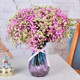 AIMAN Gypsophila Natural Dried Flower Bouquet Ins Internet Celebrity Birthday New House Decorative Ornaments Air-Dried Real Flower Arrangements Home Furnishings Yellow + Pink + Sapphire Blue Gypsophila Without Vase