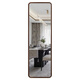 Babuchi full-body mirror black walnut dressing mirror medieval style solid wood floor-standing mirror imported villa mirror wall hanging large apartment 40*150 imported black walnut