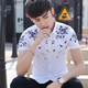 XCFREHT thin summer new short-sleeved shirt men's Korean style student handsome slim embroidered casual shirt men's trend 829 white M 80-100Jin [Jin equals 0.5 kg]