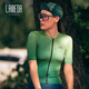 Lampada's New Sommer Damen -Radfahreranzug Fahrrad Langarm trendy Festfahrrad -Fahrradanzug Top Rococo Green XL