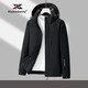 Hitch Danny Fishing Wear Windproof Jacket Men's Jacket Thin Spring and Autumn New Loose Large Size Hooded Casual Sports Black 5XL (195-220Jin Jin is equal to 0.5kg)