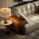 Charmantes Master-Licht Luxusleder-Sofa Wohnzimmer 2024 Neues minimalistisch funktionelles Sofa Elektrisches Rückenlehre Luxushaus Full House High-End-Anpassung Ecke 4.39m Modul 1421 V-Klasse Full Leder funktionales Sofa Titanium Schwarz