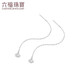 Lukfook Jewelry Platinum 950 Simple Shell Platinum Ear Wire Women's Earrings Gift Price Approximately 1.29g