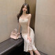 忆静萱（YIJINGXUAN）裹胸礼服裙子春季女装性感气质中长款露肩鱼尾修身抹胸连衣裙夜店 主图色 均码 m 95-105斤