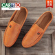 
CARTELO Spring 2025 new Doudou shoes men's leather shoes Korean version driving shoes lazy shoes social trend casual men's shoes black 9880 39