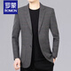 ROMON brand high-end men's casual suits spring, autumn and winter middle-aged business single suit jackets large size suit tops for men 20208 gray M 170 (95-120Jin Jin equals 0.5 kg)