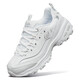 
Skechers women's shoes autumn white shoes women's thick sole heightened daddy shoes casual sports shoes panda shoes 11979 white-WSL 35.5