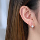Trendy Acer embellished pearl 18K gold earrings for women rose gold earrings as a birthday gift for girlfriend, one pair