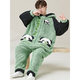 Shantoulin Village Shark Men's Autumn and Winter Large Size One-piece Pajamas 2024 Teenagers Plush Thickened Coral Fur Home Clothing YPF One-piece 3890 Gray Cat M Size 160C/95Jin[Jin equals 0.5 kg]