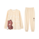 Fenton Couple Pajamas Women's Pure Cotton New IP Brown Bear Joint Fashion Round Neck Homewear Set Mi Xing (Female) 2XL