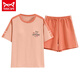 
Catman MIIOW pure cotton summer pajamas ladies pullover pajamas summer shorts shorts comfortable and casual home clothing set Z9856 L size [recommended 100-120 Jin [Jin equals 0.5 kg] wear]