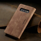 Zhenduxing ist für Samsung Galaxy S10/S10 geeignet. Zehn Mobiltelefonhülle S10 5G Karte S10E Wallet SM-G9730 Lederhülle S10/6.1 Zoll [Kaffee] High-End-Leder-Hülse-Karton-Screenfilm
