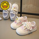 G.duck Little Yellow Duck Girls' Shoes Summer Casual and Versatile Children's Soft-soled Sports Shoes Girls Canvas Shoes Breathable Sneakers Heige 27