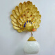 Yaotian Southeast Asia Peacock Wall Lamp French Pastoral Bedside Bedside Lamp Lobby Bar Lamp European Living Room Background Wall Lamp Peacock Opening + Blue and White (+LED Bulb)