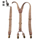 Kangourou (Kangourou) Kangourou New British Retro Y-Shaped Sous-cendier pour hommes et femmes, ceinture de suspense forte à quatre cingles pour Brown