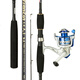 Guangwei (GW) fishing rod Luya rod set 2.1 meters Tianzun upgraded straight handle spinning wheel with black tip M-adjusted Luya fishing rod fishing gear