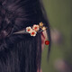 Phoenix Nirvana Ancient Style Hairpin New Chinese Style Sandalwood Hairpin Hanfu Hair Accessory Updo Hairpin Step Shake Hairpin Birthday Gift for Girls