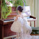 
Disney (Disney) children's clothing Princess Lolita dress for girls' dress summer puffy skirt children's birthday dress pure white flower wedding flower girl music box princess skirt 100 size 2~3 years old [90-100cm]